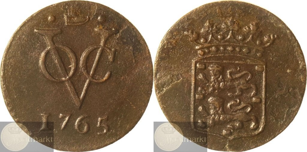 V.O.C. - West-Friesland - Duit 1765 - Enkhuizen, Ophalen of Verzenden, Vóór koninkrijk, Overige waardes, Losse munt