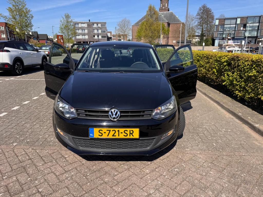 Volkswagen Polo 1.2 6V 44KW 5D My2009 2014 Zwart, Auto's, Voorwielaandrijving, 967 kg, 40 €/maand, 1198 cc