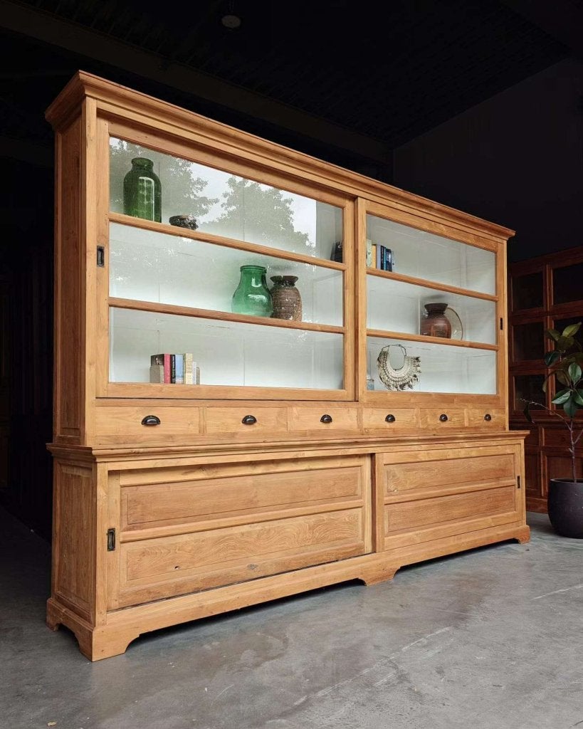 Xxl winkelkast teakhout | 310cm brede buffetkast #3420