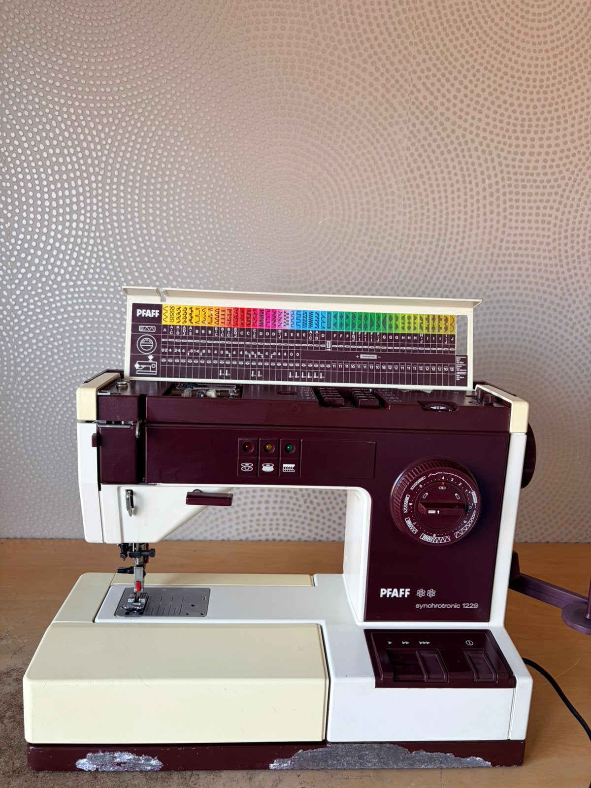 NAAIMACHINE PFAFF SYNCHROTRONIC 1229 MET DUBBEL TRANSPORT, Ophalen of Verzenden, Gebruikt, Naaimachine, Pfaff