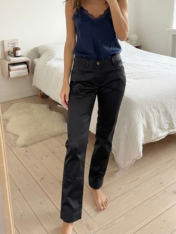 Marciano skinny satijn broek XS, Ophalen of Verzenden, Gedragen, Maat 34 (XS) of kleiner, Zwart