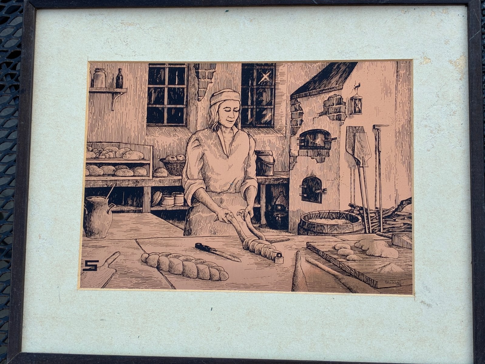 Originele Ets van Bakker in Ambachtelijke Bakkerij, Ophalen, Dagelijks leven, Origineel, 1950 - 1999