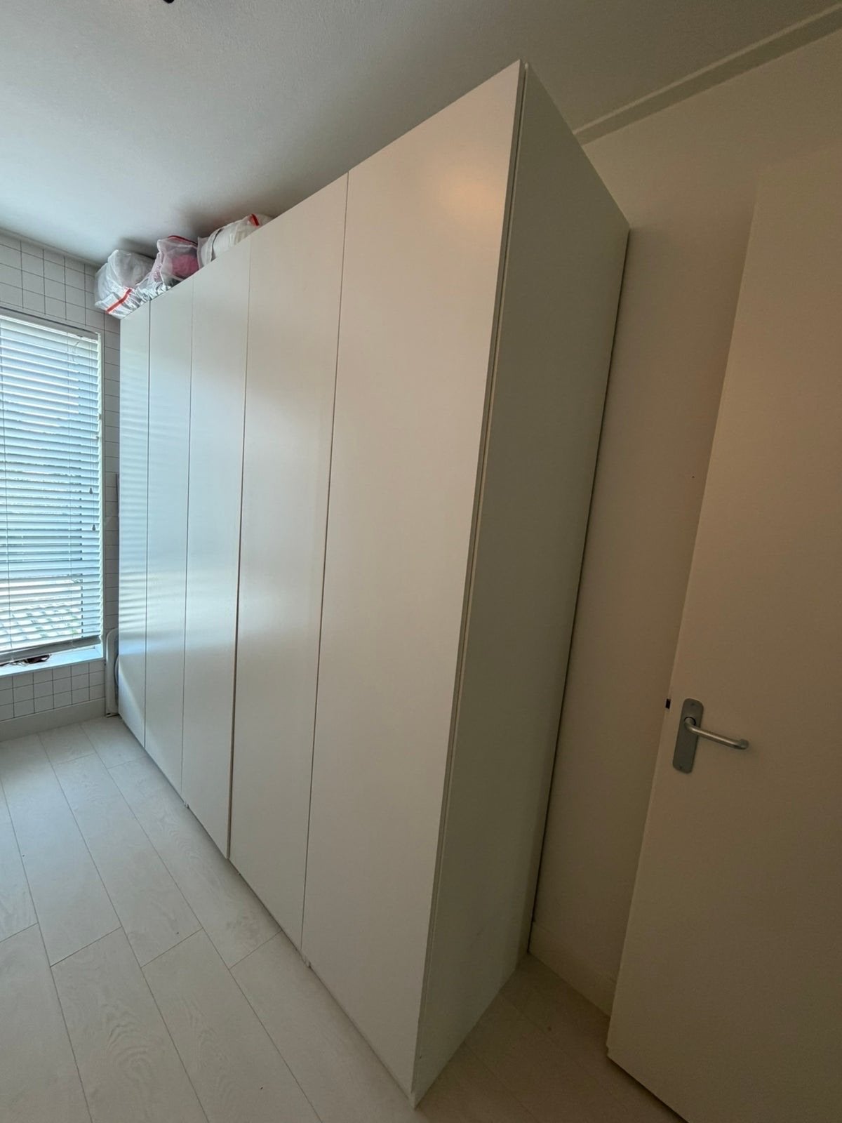 Grote witte IKEA paxkasten - 2,50m breed, 2,37m hoog, Ophalen, Met plank(en), Gebruikt, 200 cm of meer