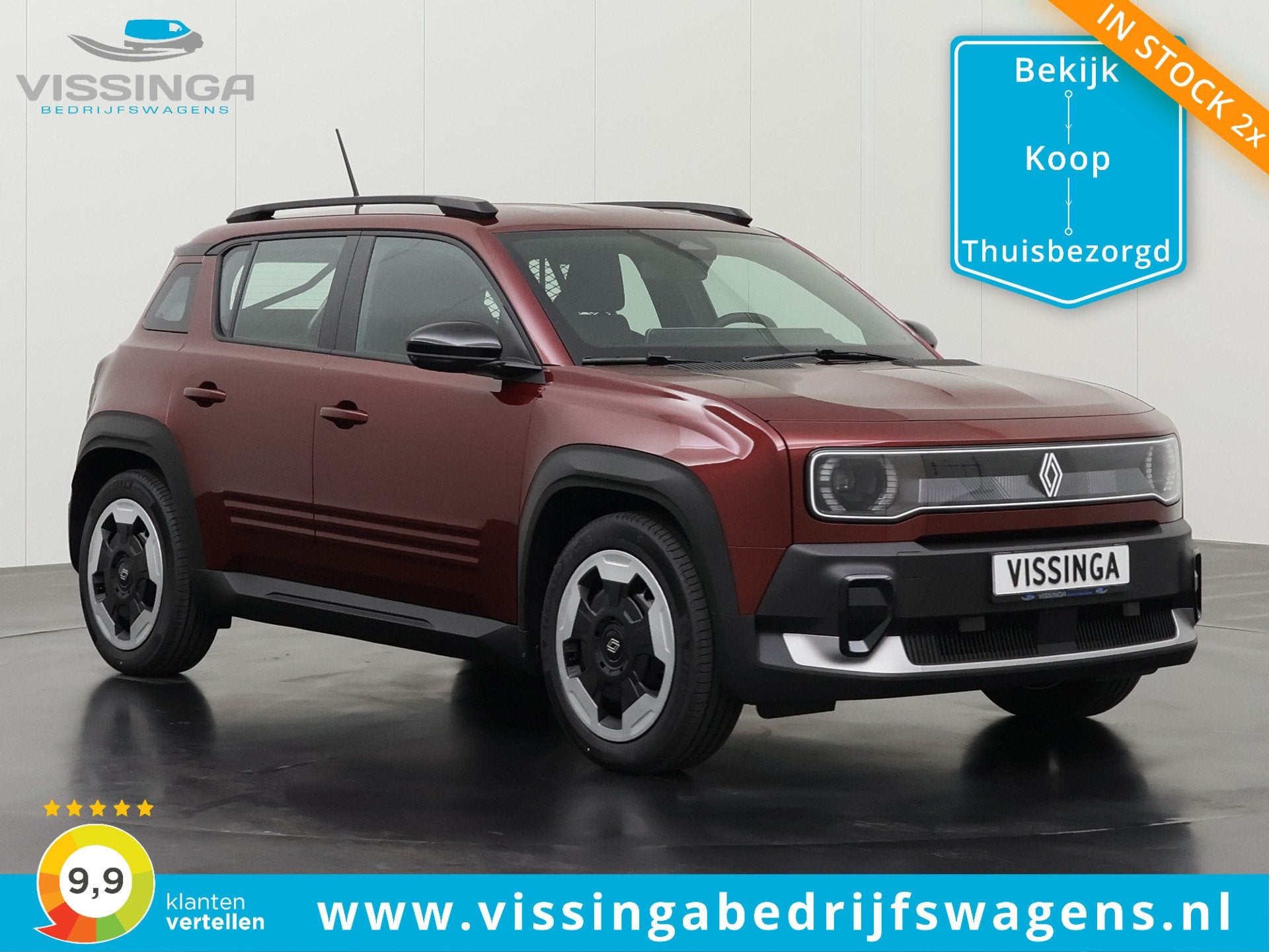 Renault 4 E-Tech Evolution Comfort Range Van Rood (bj 2026), Auto's, Automaat, Dealer onderhouden, Metallic lak, Huisgarantie