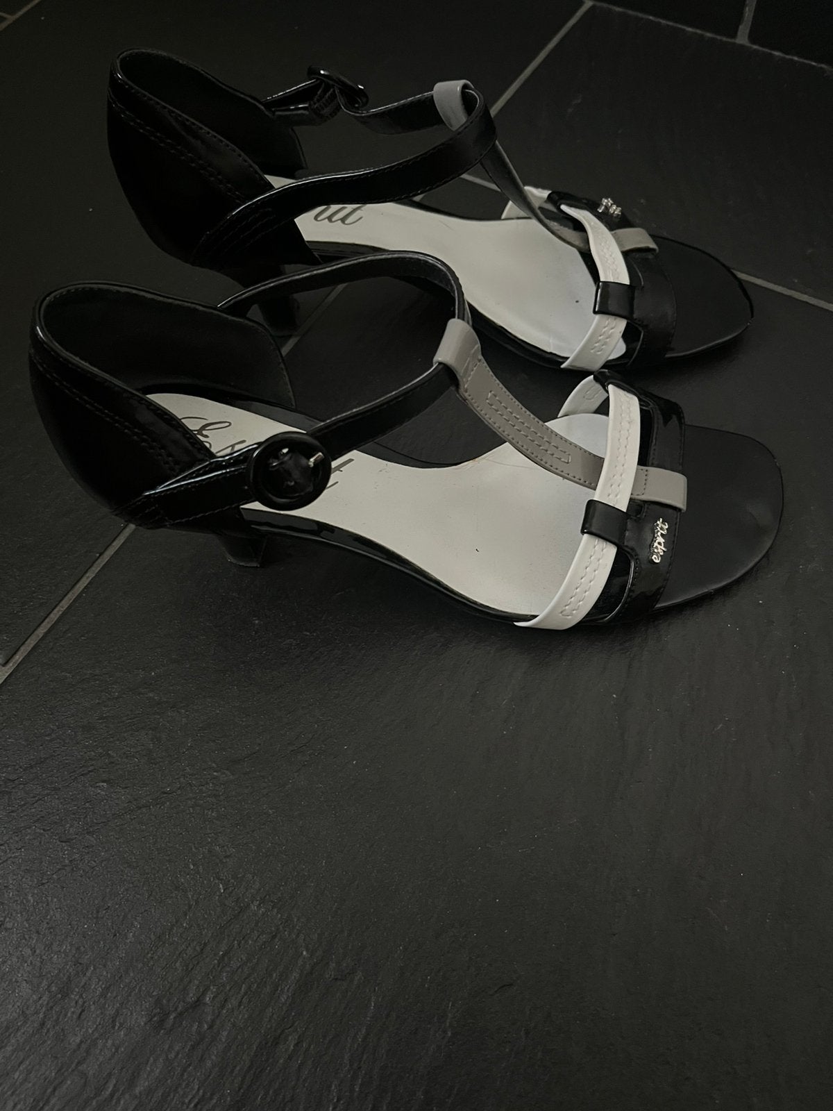 Dames pumps Zwart grijs wit, Ophalen of Verzenden, Zo goed als nieuw, Schoenen