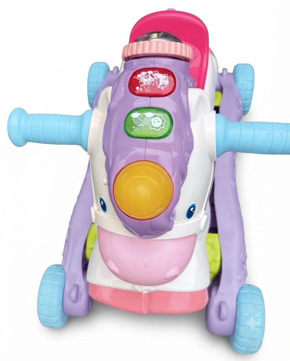 VTech Baby 3-in-1 Eenhoorn Loopfiets, Loopwagen en Rijpaard, Ophalen, Gebruikt, 6 maanden tot 2 jaar