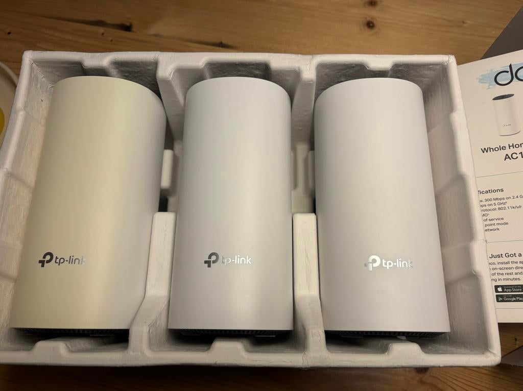 TP-Link Deco M4 AC1200 Whole Home Mesh Wi-Fi Systeem (3-pack, Ophalen, Zo goed als nieuw