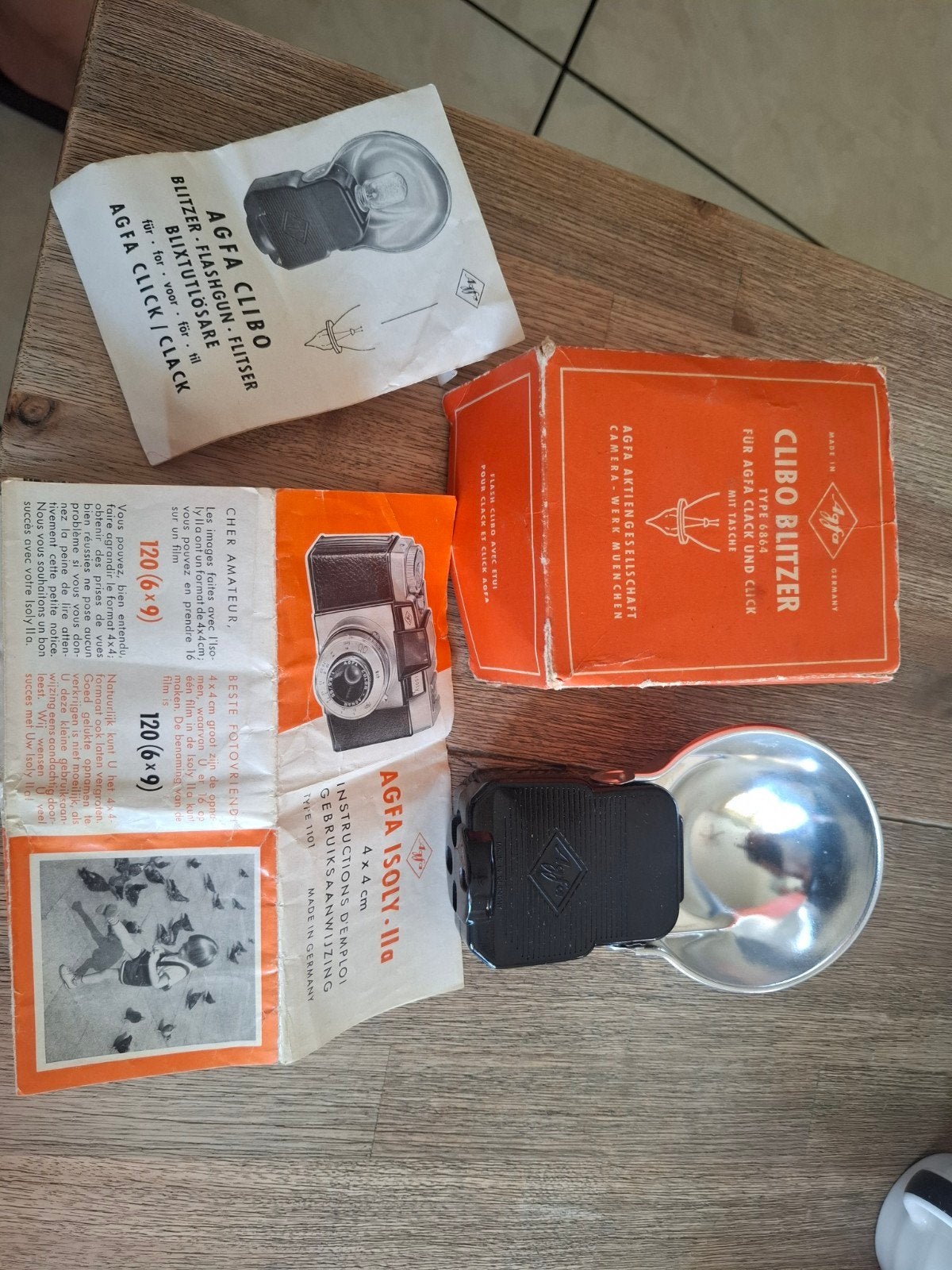 Agfa Clibo Blitzer Type 8843 flitser voor analoge fotografie, Gebruikt, Voor analoge fotografie, Externe flitser, Ophalen of Verzenden