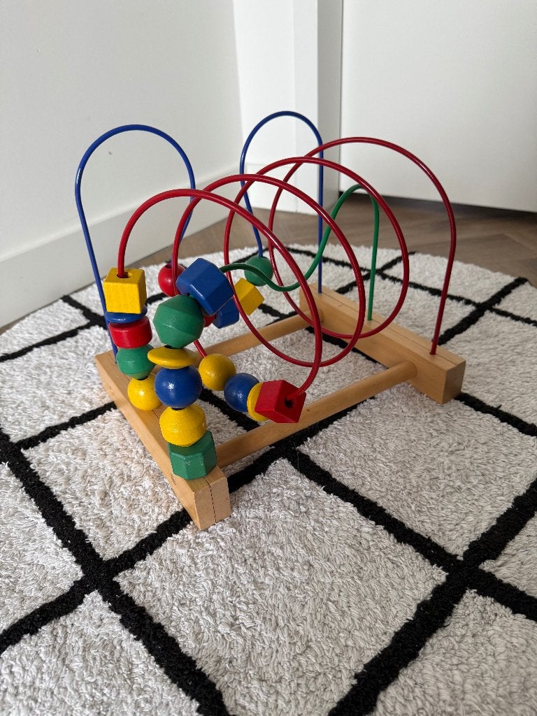 Heel goed vintage Ikea kralenspiraal hout speelgoed 80014041, Ophalen of Verzenden, Zo goed als nieuw, Overige typen