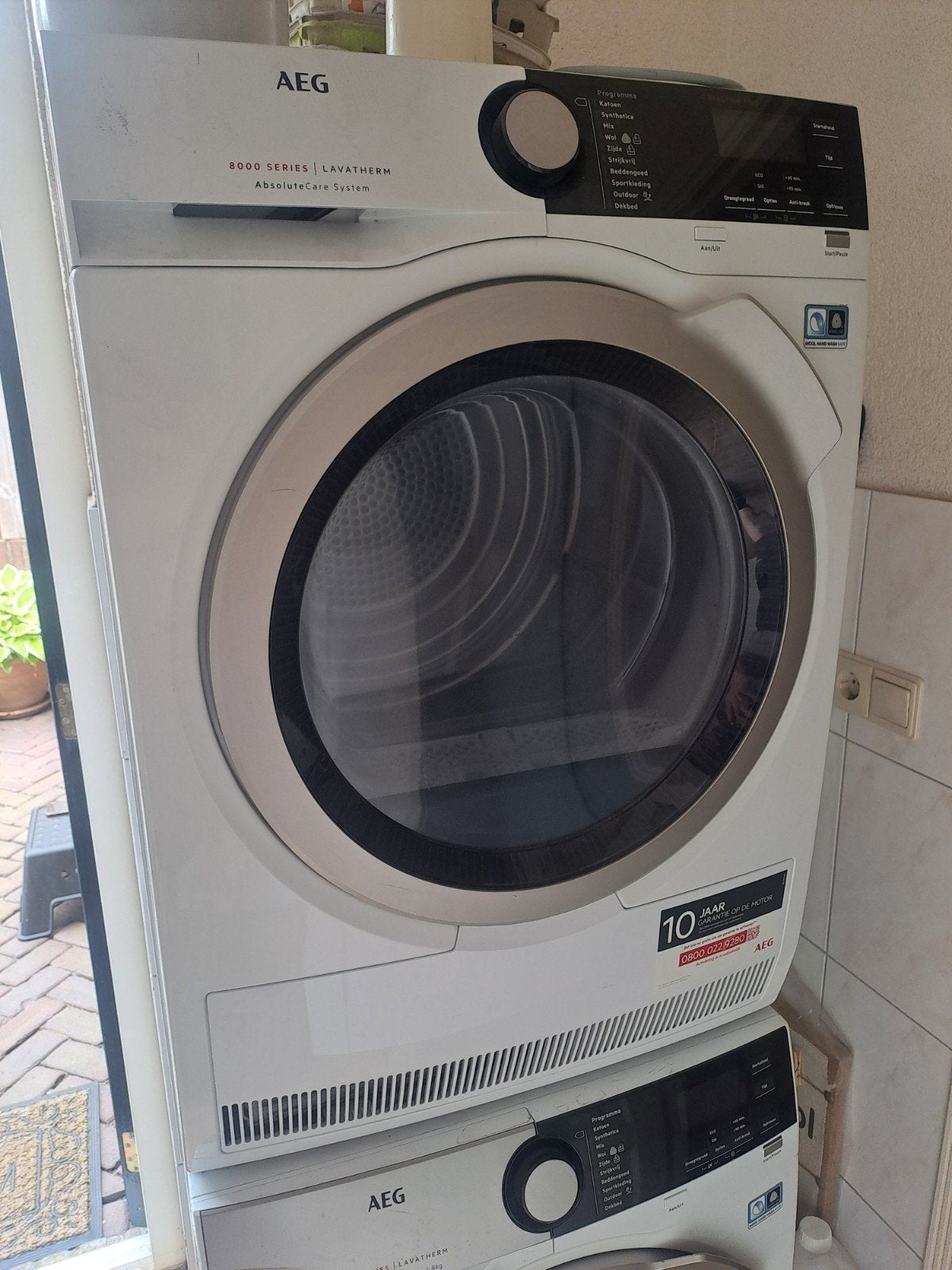 2x AEG Lavatherm 8000 Series AbsoluteCare warmtepompdroger, 6 tot 8 kg, Ophalen, Condens, 85 tot 90 cm