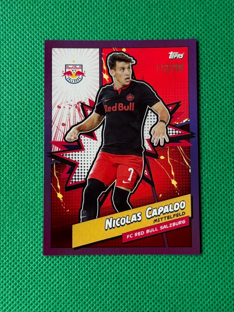 Nicolas Capaldo #RBSH-8 /299 FC Red Bull Salzburg Topps 23, Hobby en Vrije tijd, Stickers en Plaatjes, Ophalen of Verzenden, Zo goed als nieuw