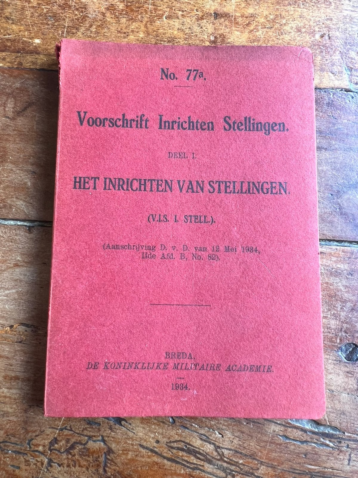 Nederlands mobilisatie voorschrift stelling loopgraaf 1934, Verzamelen, Verzenden, Nederland