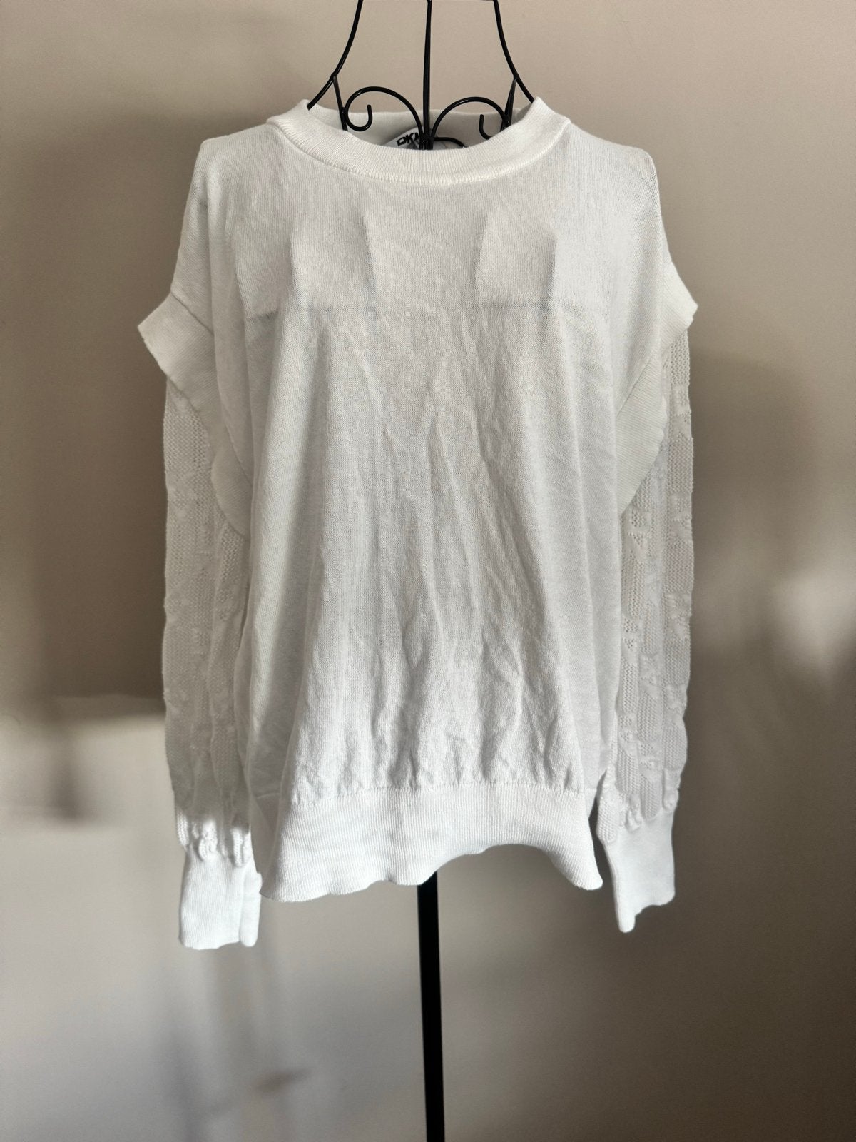 DKNY Witte Trui Maat XL, Kleding | Dames, Ophalen of Verzenden, Gedragen, Maat 46/48 (XL) of groter, Wit