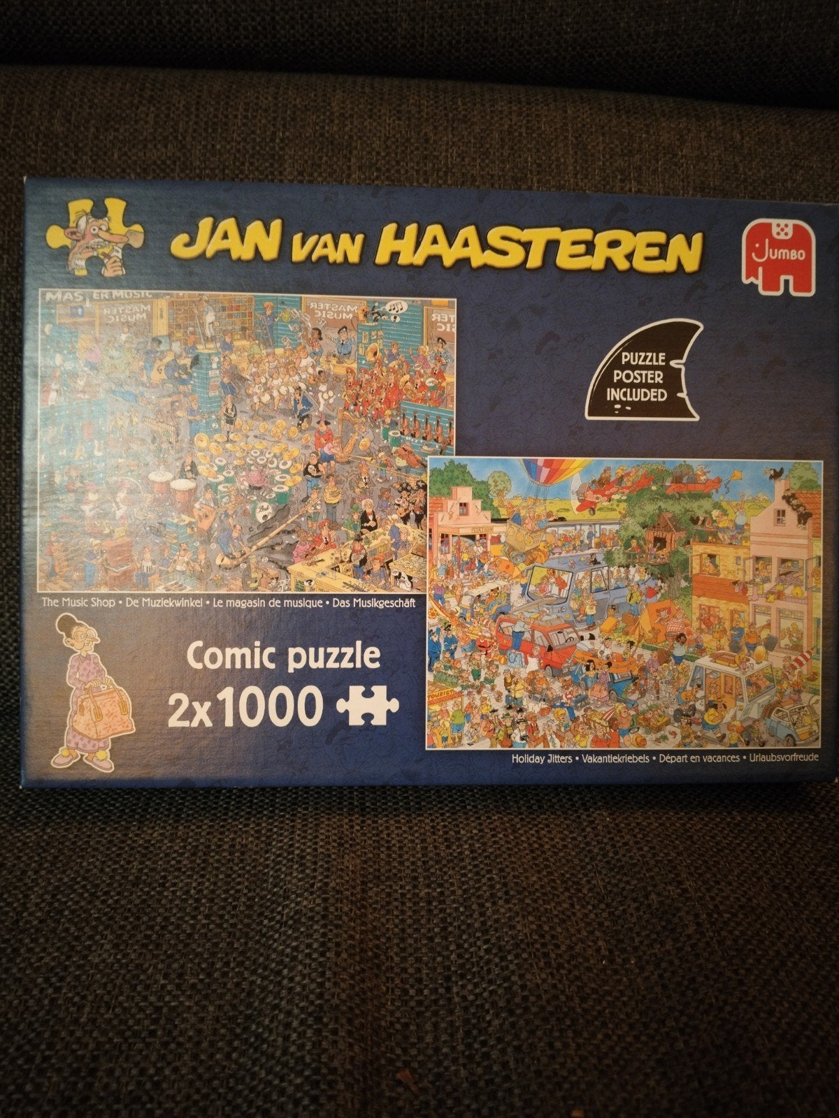 Jan van Haasteren puzzels De Muziekwinkel en Vakantiekriebel, Ophalen, 500 t/m 1500 stukjes, Zo goed als nieuw