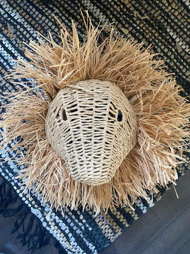Wanddecoratie Leeuwenkop, Boho, Nieuw, Ophalen of Verzenden, Natuurlijk materiaal