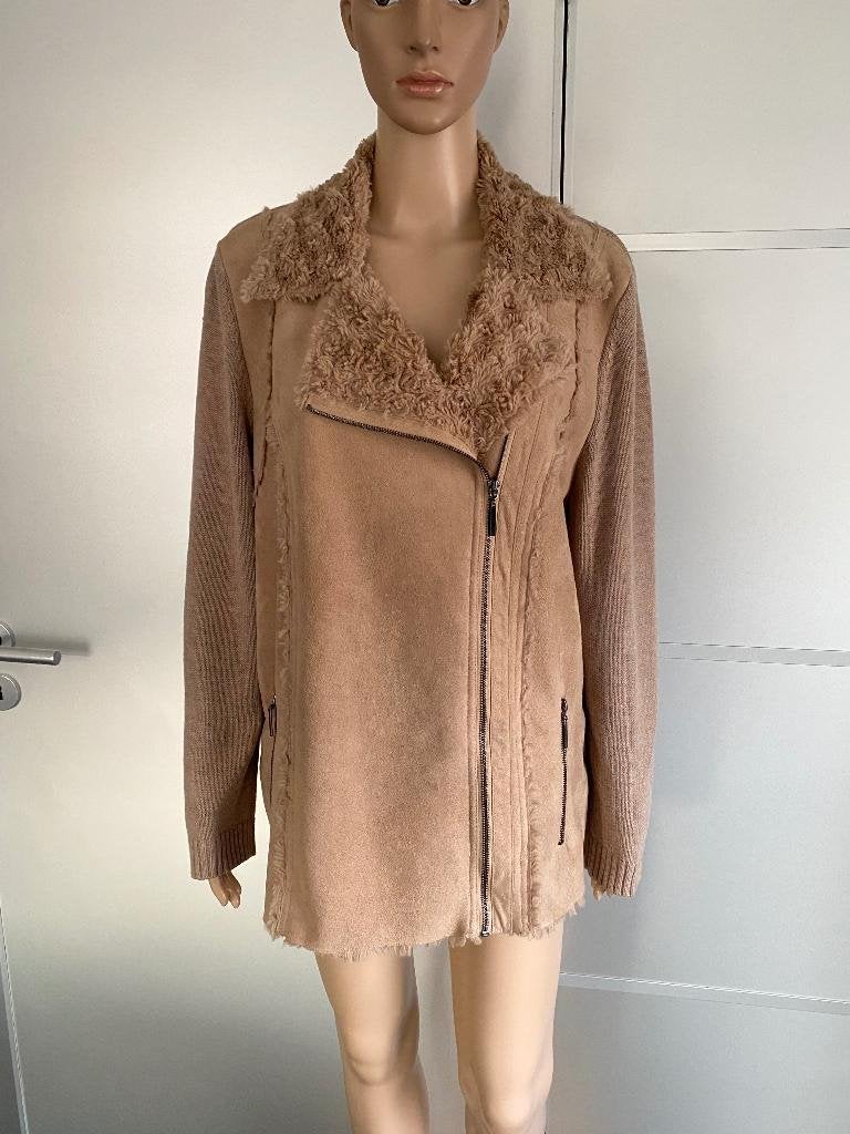 K50 Gerry Weber 40=M jasje vest biker blazer colbert bruin, Maat 38/40 (M), Bruin, Ophalen of Verzenden, Zo goed als nieuw