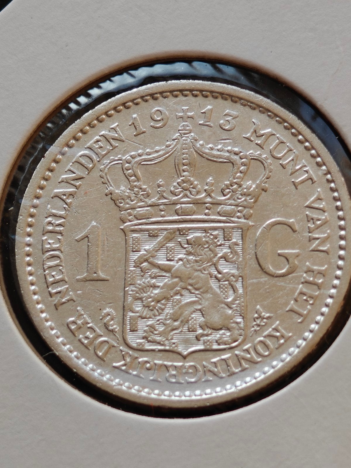 1 Gulden 1913 Koningin Wilhelmina Zilveren Munt, Postzegels en Munten, Munten | Nederland, Ophalen of Verzenden