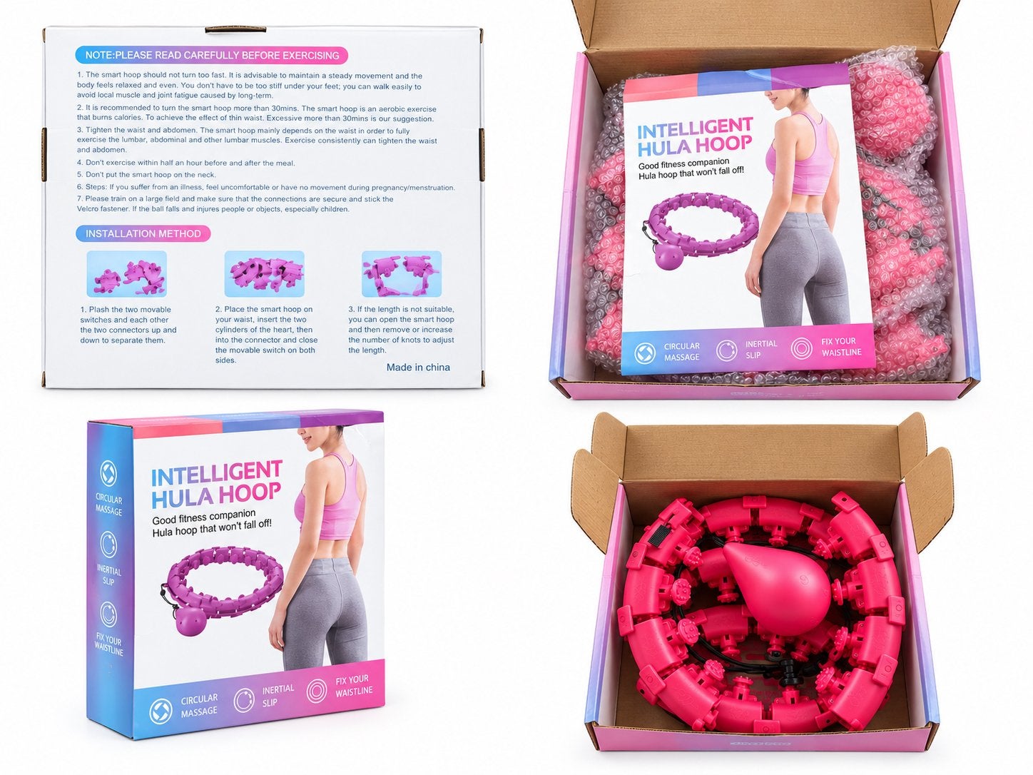 Smart Hula Hoop – Verstelbare Fitness Hoepel met Gewicht, Ophalen of Verzenden, Nieuw