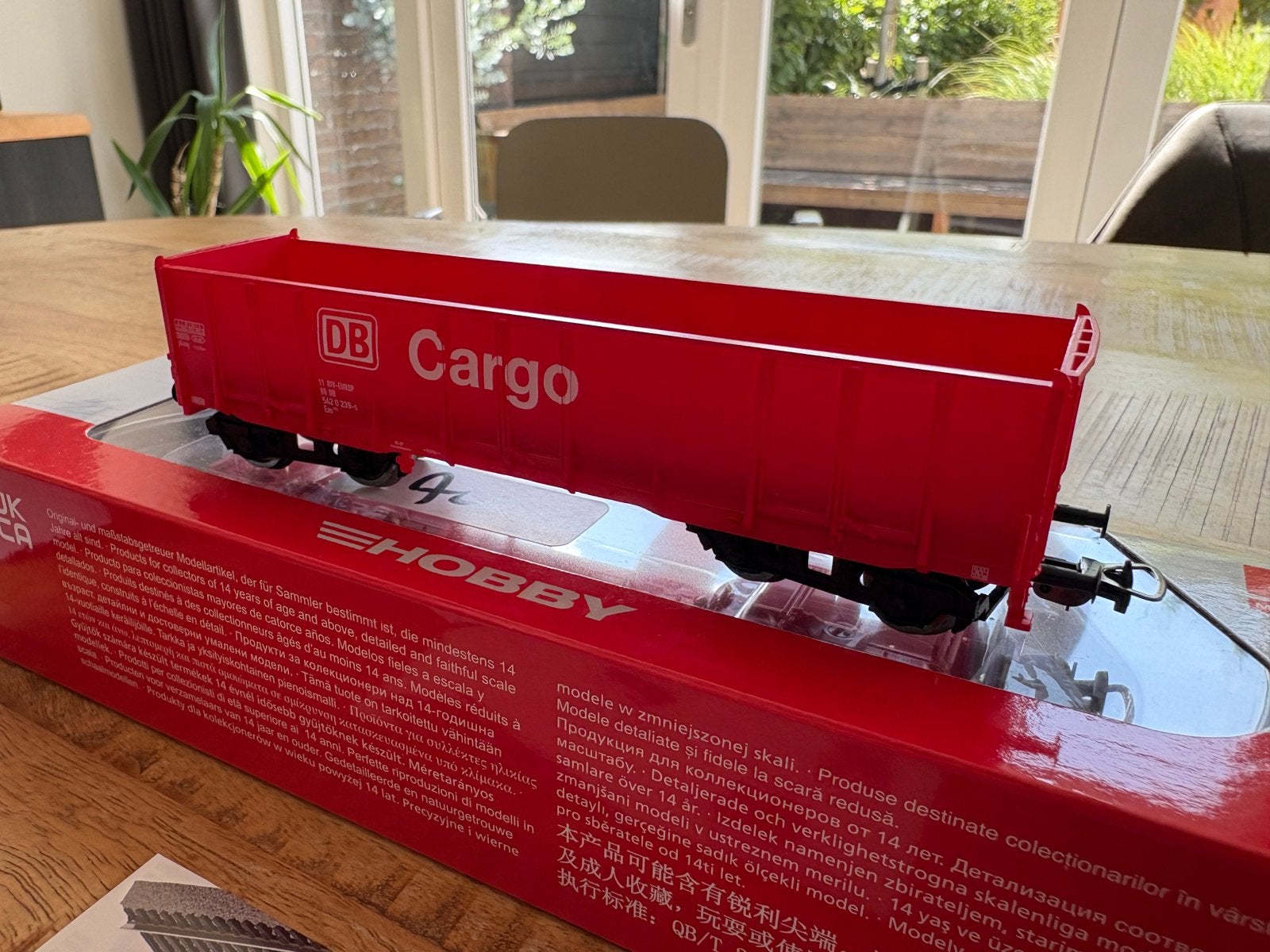 2x Piko Hogeboordwagen type Eaos van DB Cargo, Wisselstroom, Wagon, Zo goed als nieuw, Piko