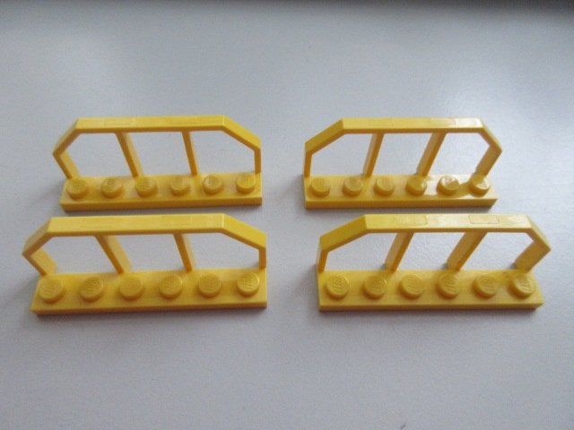 nr. 7174, 4 Gele treinhekjes., Ophalen of Verzenden, Zo goed als nieuw, Complete set, Lego