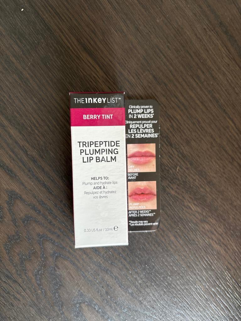 The Inkey List Tripeptide Plumping Lip Balm Berry Tint, Lippen, Nieuw, Ophalen of Verzenden, Make-up
