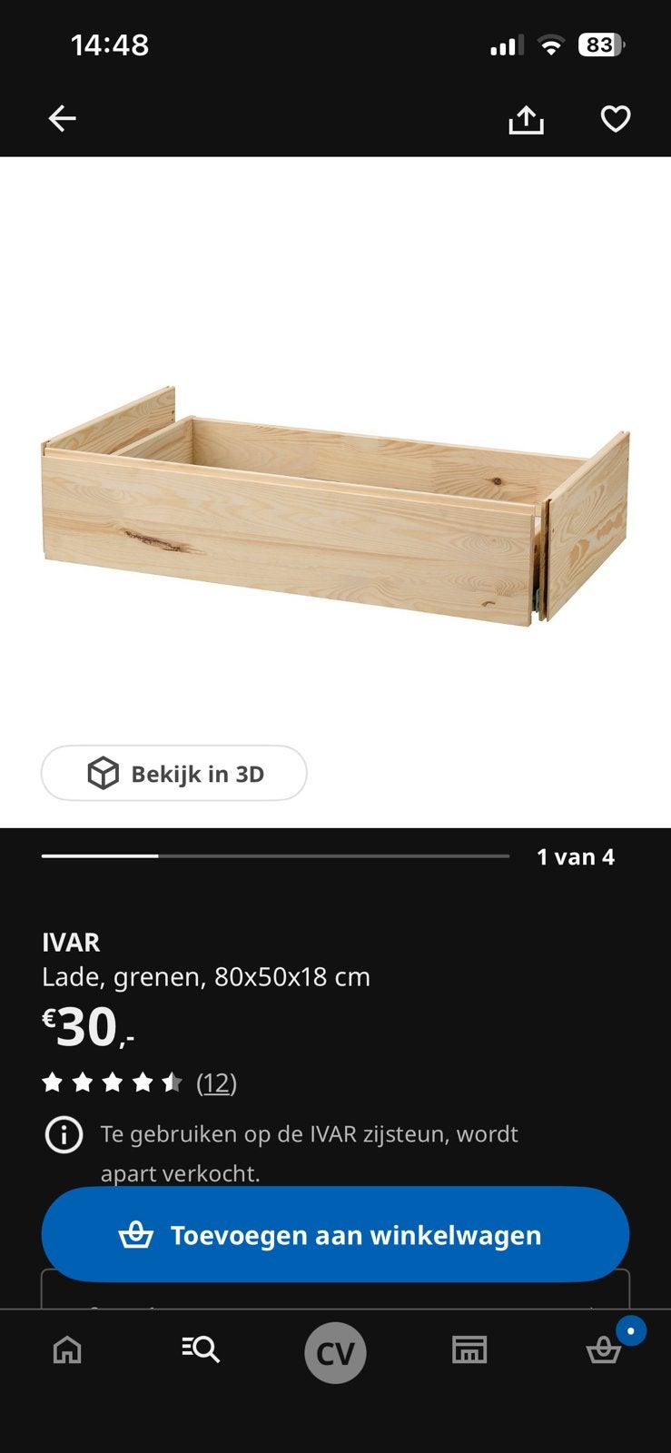 Ivar lade ikea nieuw in doos, Ophalen, Nieuw