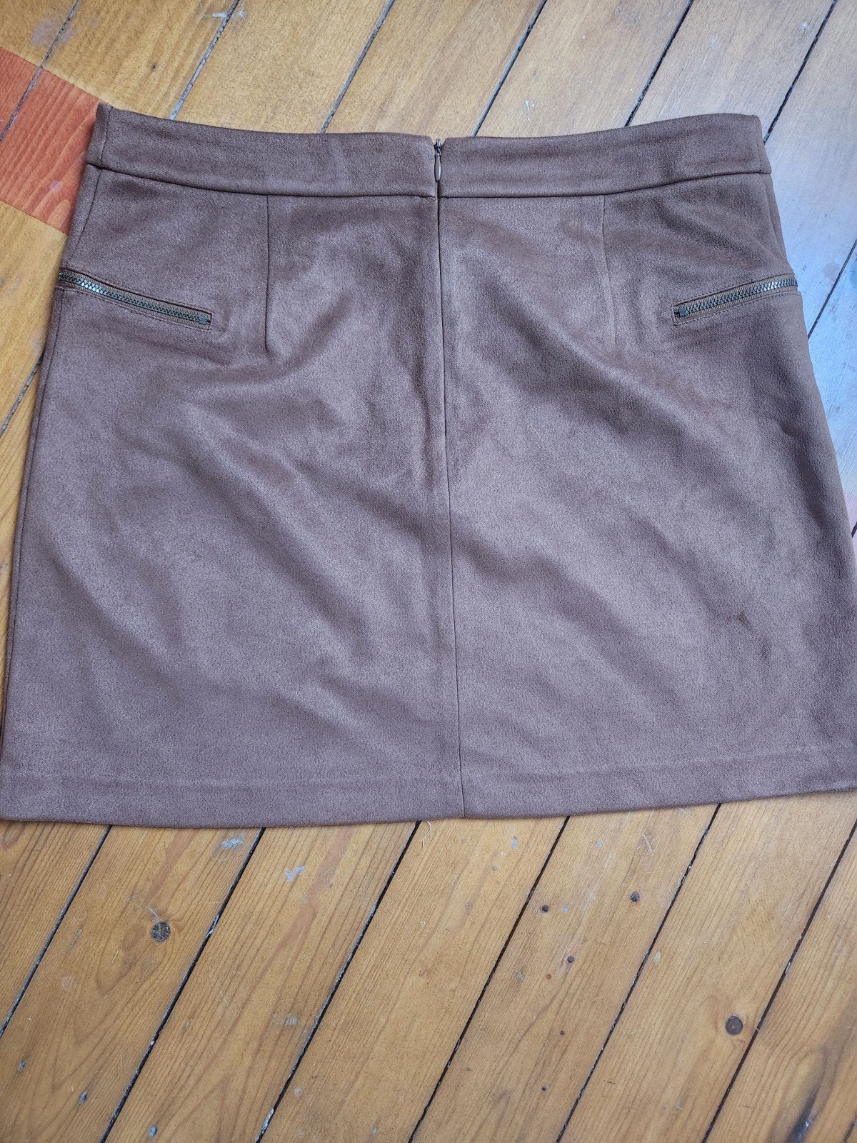 Papaya bruine rok imitatie suède maat L (14), Bruin, Maat 42/44 (L), Ophalen of Verzenden, Papaya