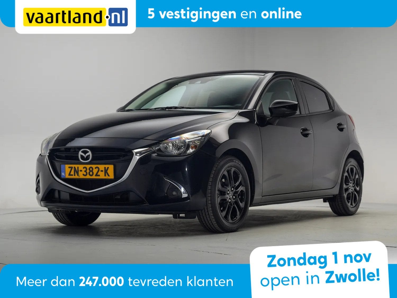 Mazda 2 1.5 SkyActiv-G 90 Sport Select [ Navi Camera Clima ], Auto's, 4 cilinders, Zwart, Origineel Nederlands, Bedrijf