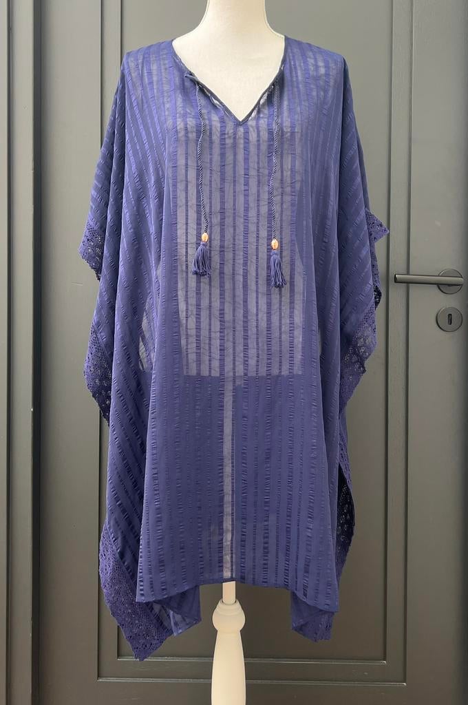Nieuw! Blauw H&M strand kaftan mt XS, Ophalen of Verzenden, Nieuw, Blauw, Overige typen