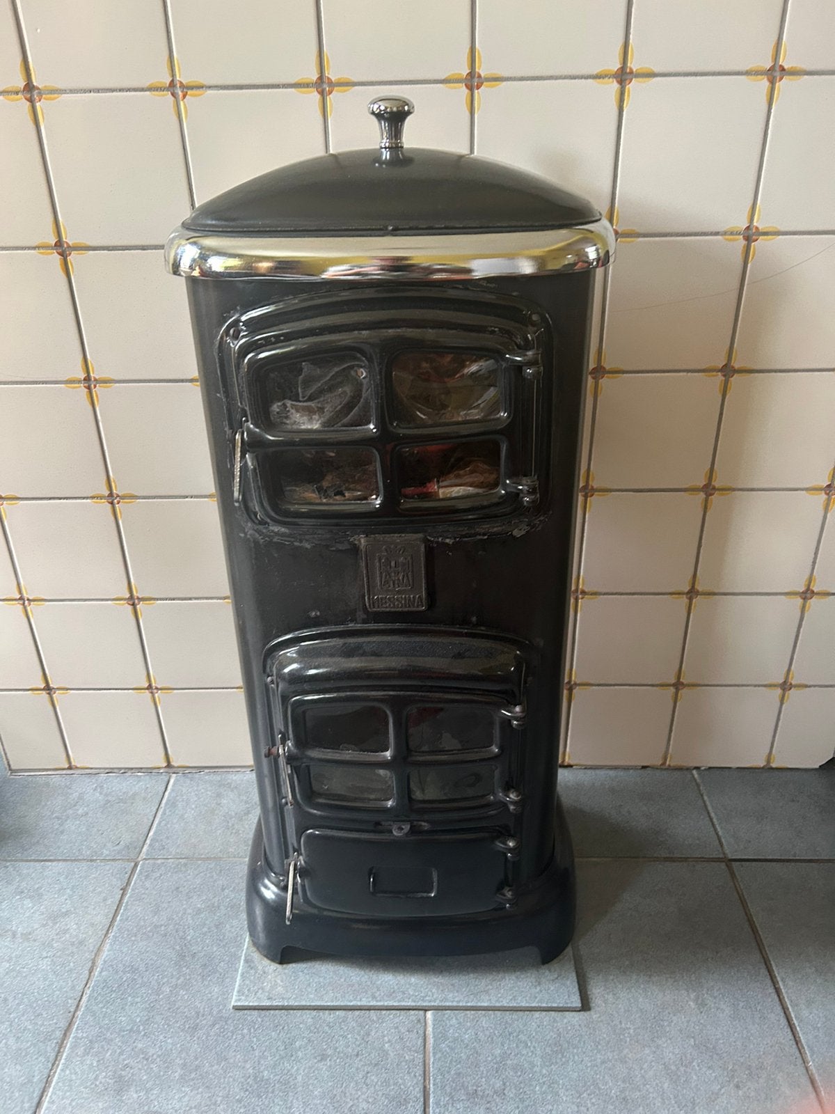 Te koop rustieke kachel: Etna Messina, Ophalen, Gebruikt, Houtkachel, Vrijstaand