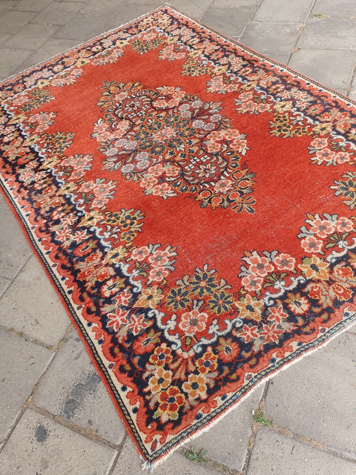 Perzisch tapijt 215x140 cm Flowers., Gebruikt, 100 tot 150 cm, 200 cm of meer, Ophalen of Verzenden