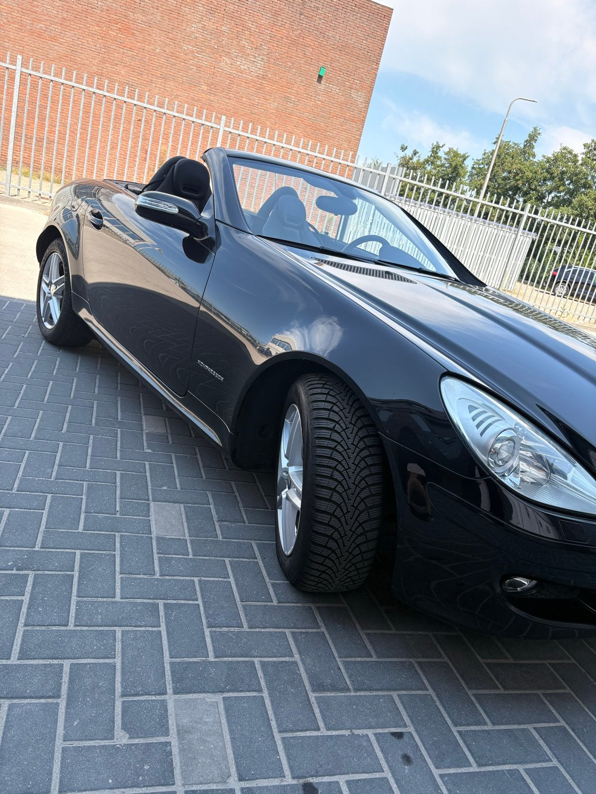 Mercedes- Benz SLK 200 Kompressor, Auto's, Mercedes-Benz, Zwart, 1796 cc, Handgeschakeld, Sound system