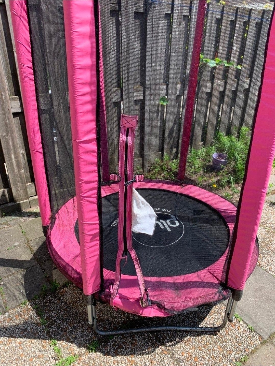 Roze Plum trampoline met veiligheidsnet