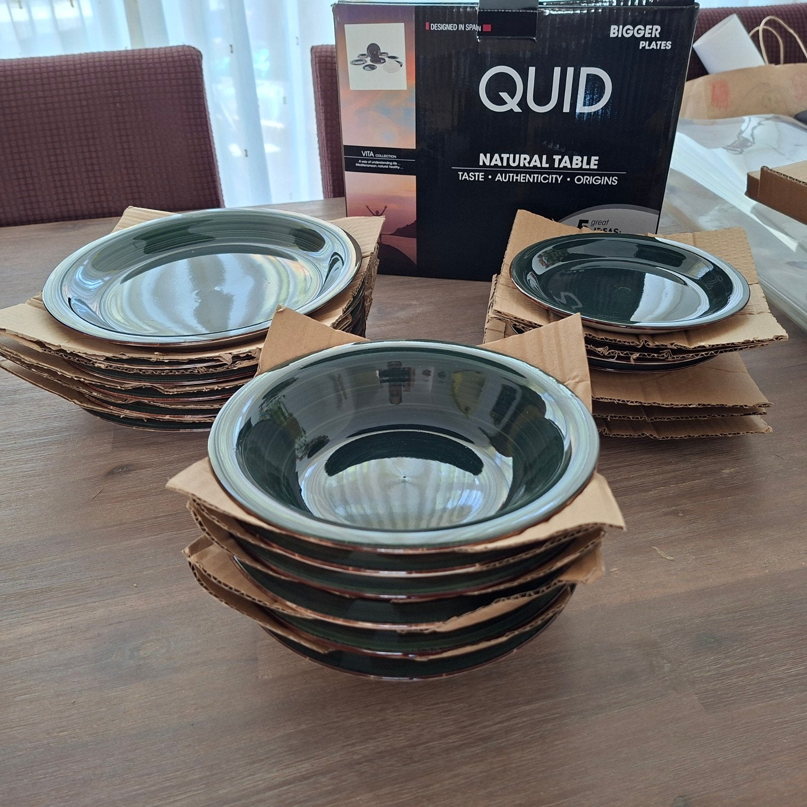Quid Natural Table Servies - 18-delig, Groen, Huis en Inrichting, Overige merken, Keramiek, Nieuw, Ophalen of Verzenden