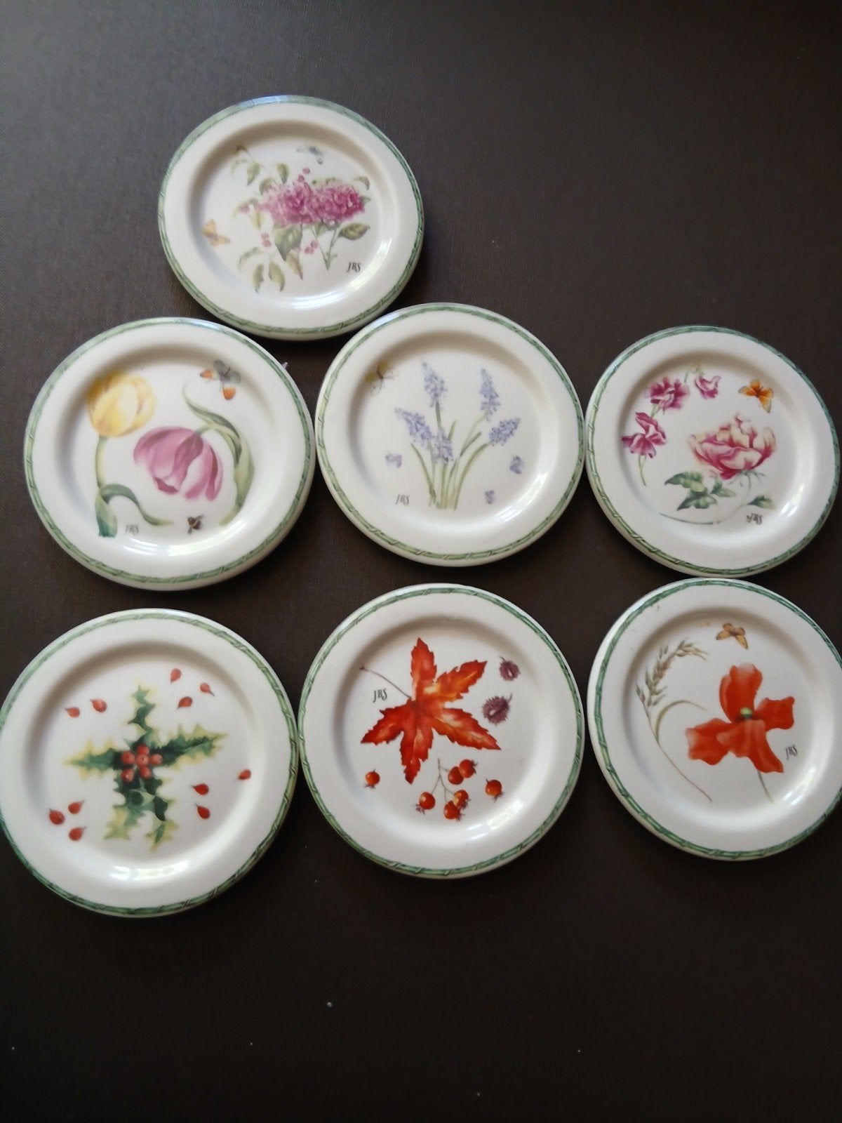 Janneke Brinkman petit four schaaltjes - diverse bloemen, Gebruikt, Overige merken, Ophalen of Verzenden, Schaal of Schalen