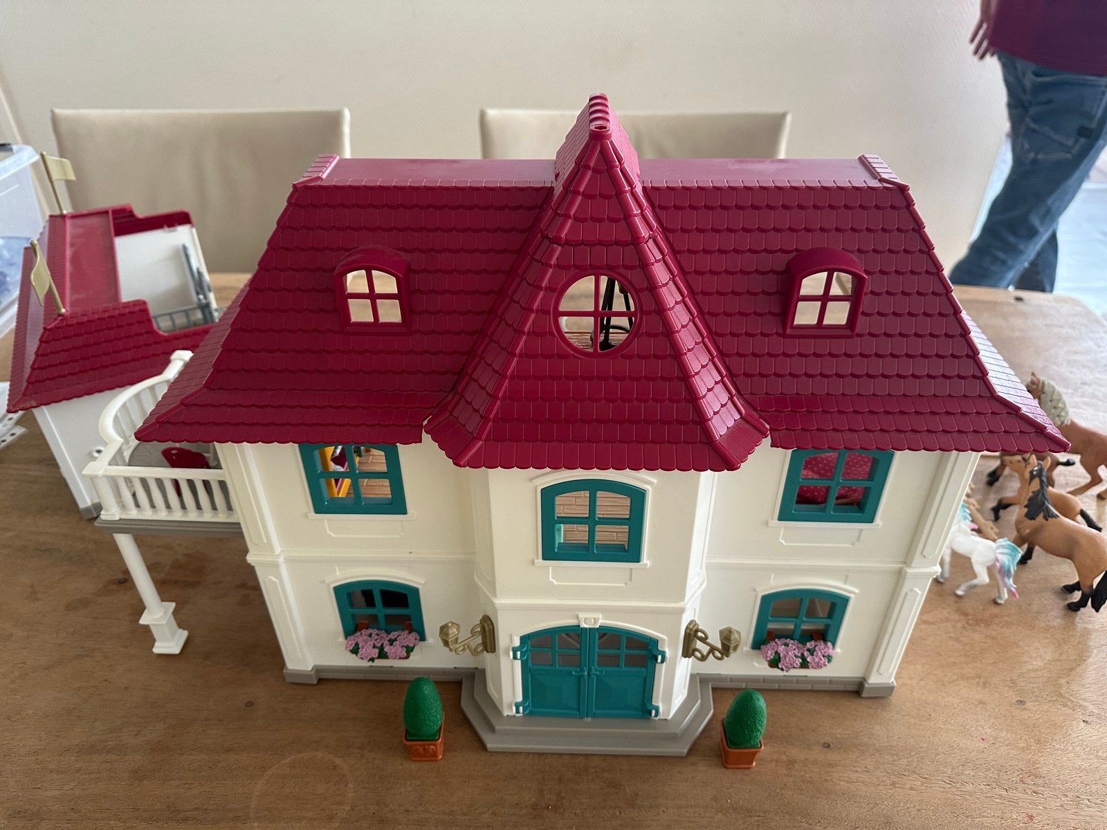 Grote Schleich set: Paardenstal, huis en veel accessoires, Ophalen of Verzenden, Gebruikt, Jongen of Meisje