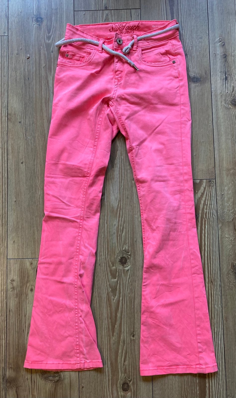 flared spijkerbroek maat 158, Ophalen of Verzenden, Gebruikt, Meisje, Broek