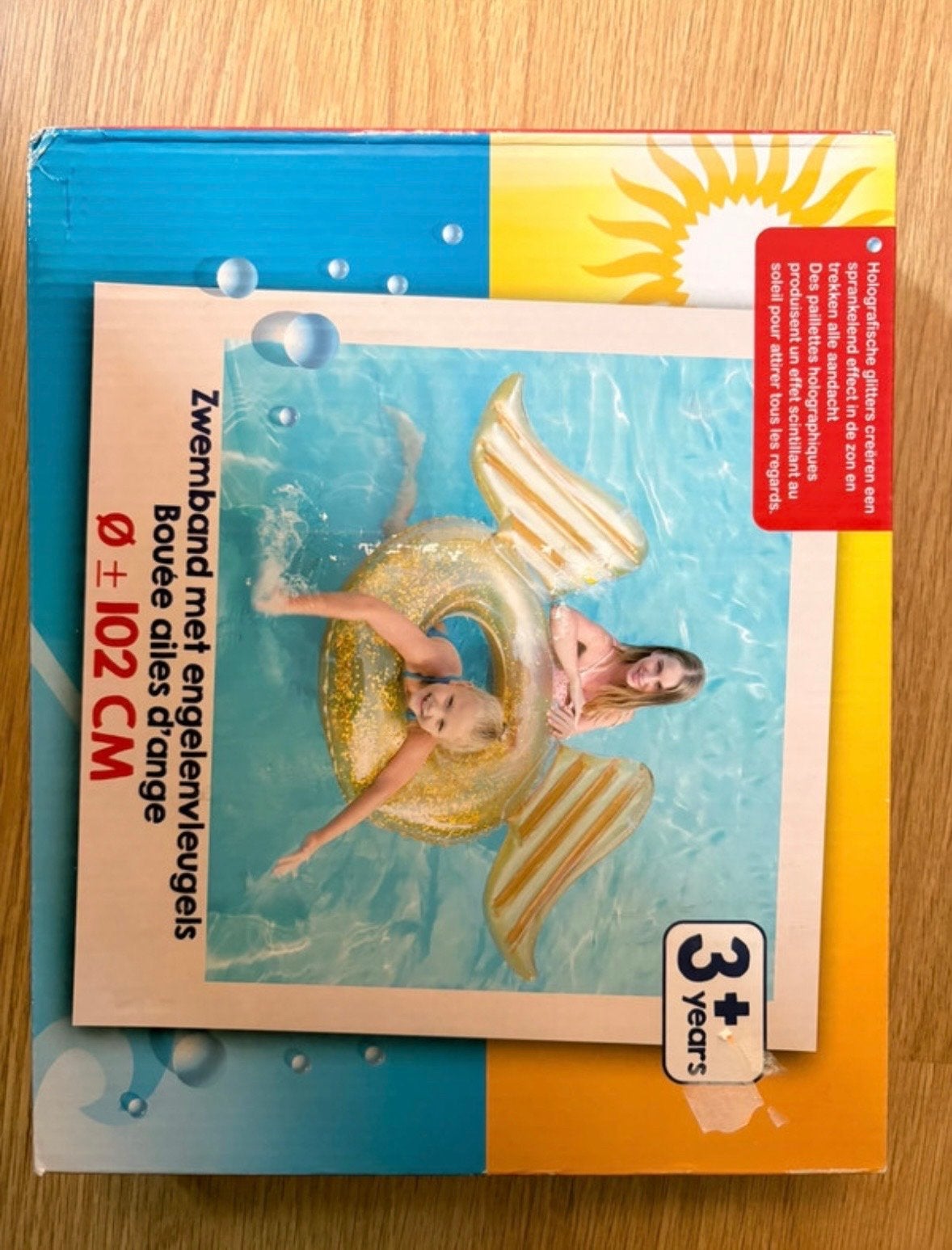 Nieuwe Zwemband met Glitters en Vleugels - Ø 102 CM, Ophalen of Verzenden, Nieuw