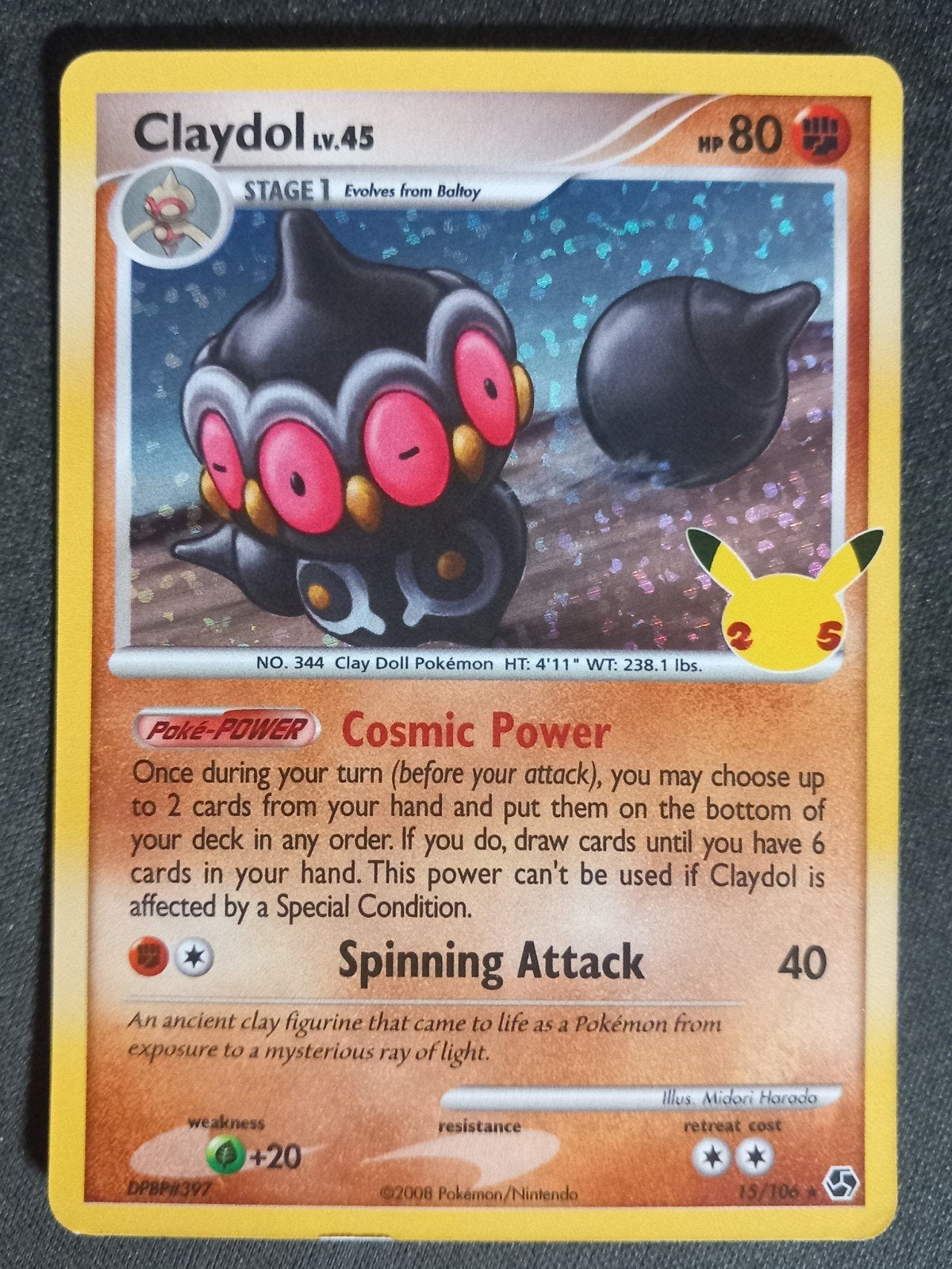 Pokemon Claydoll Celebrations Classic Collection NM, Ophalen of Verzenden, Zo goed als nieuw, Losse kaart, Foil