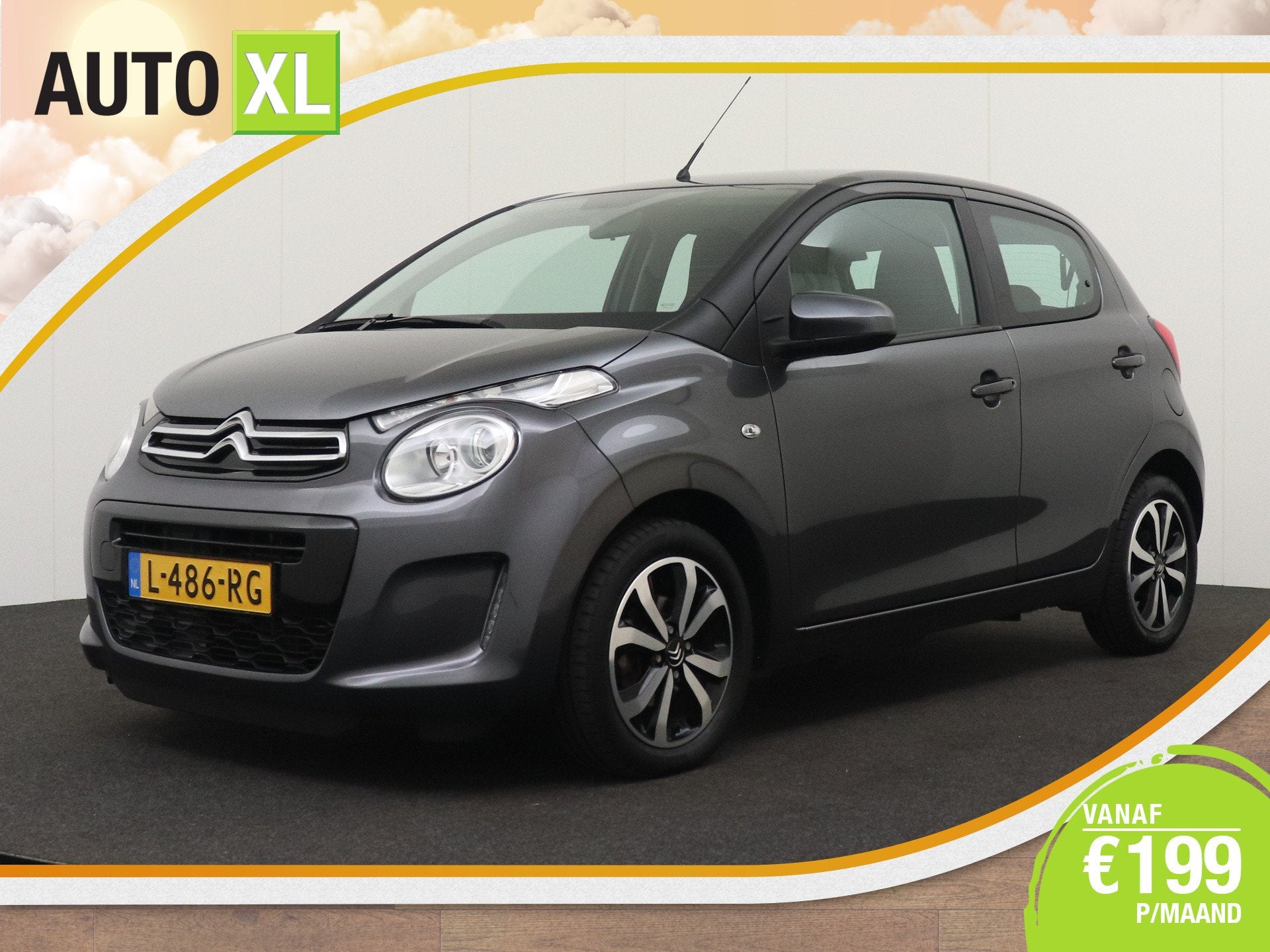Citroën C1 1.0 VTi Shine Comfort Plus Climate Camera Carpla, Auto's, Voorwielaandrijving, Dealer onderhouden, Stof, Gebruikt