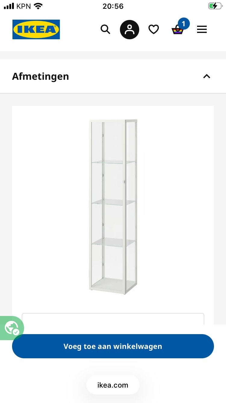 Gevraagd ikea BLÅLIDEN / STRIMSÄV, Huis en Inrichting, Kasten | Vitrinekasten, Ophalen, 25 tot 50 cm, 50 tot 100 cm, Minder dan 100 cm