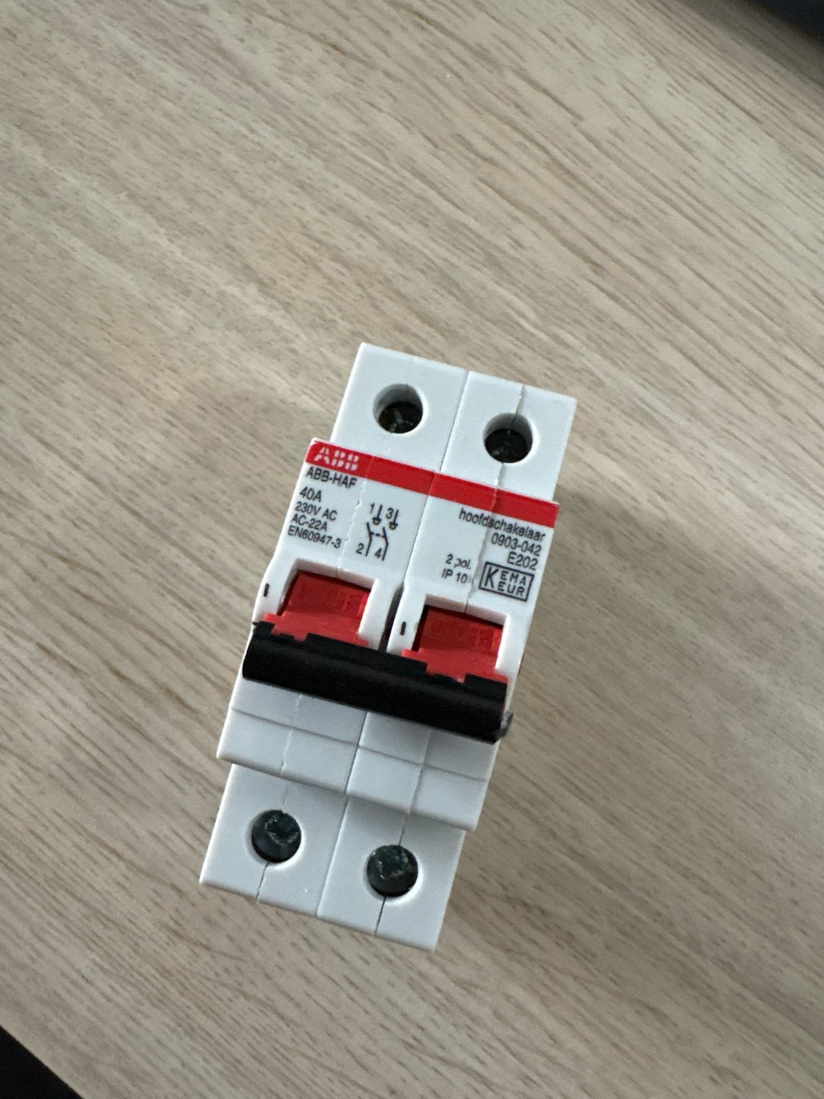 ABB HAF Hoofdschakelaar 40A 2-polig, Ophalen, Zo goed als nieuw, ABB, Schakelaar