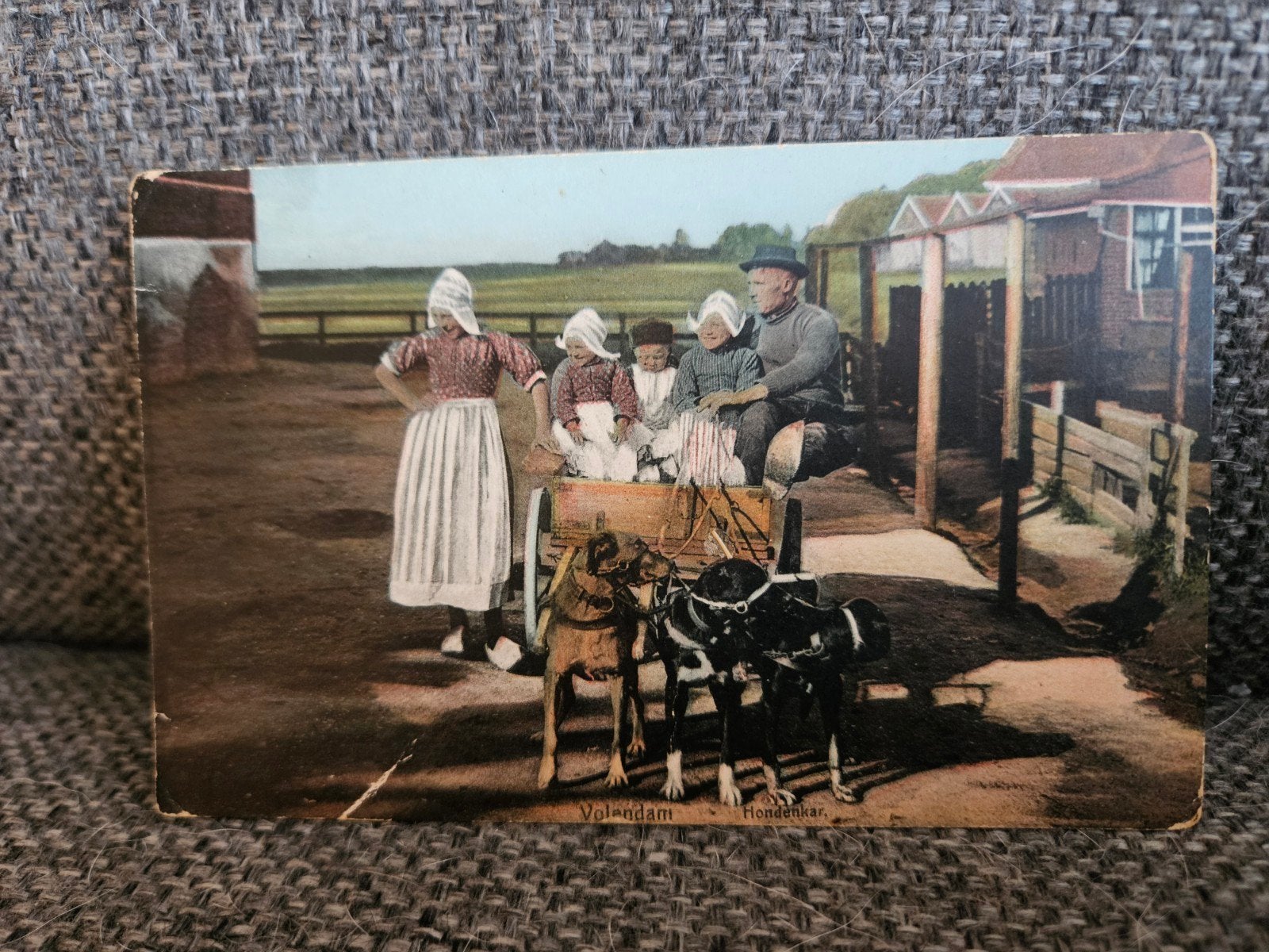 Oude ansichtkaart Volendam - Hondenkar, Verzenden, Voor 1920, Gelopen, Noord-Holland