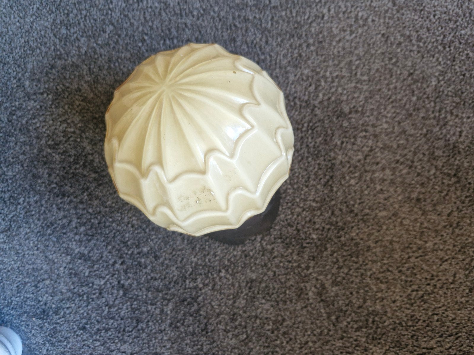 vintage Thabur glazen plafonnière uit de jaren 30 tot 60,, Antiek en Kunst, Antiek | Lampen, Ophalen of Verzenden