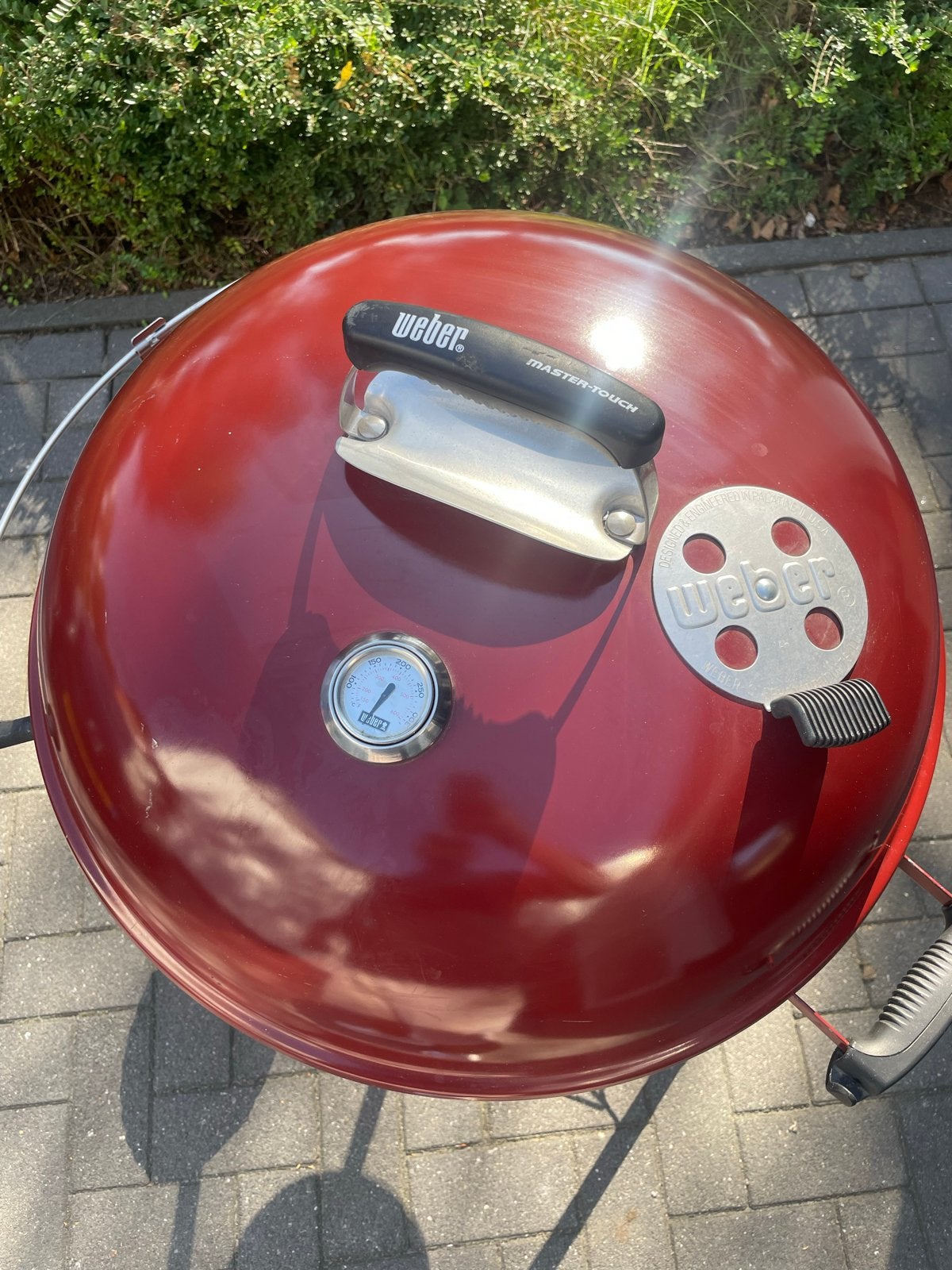 Weber Master-Touch GBS E-5750 Houtskoolbarbecue Rood, Tuin en Terras, Ophalen, Gebruikt