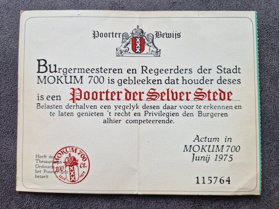 Poorter der Zilveren Steden 700 - Juni 1975, Ophalen of Verzenden