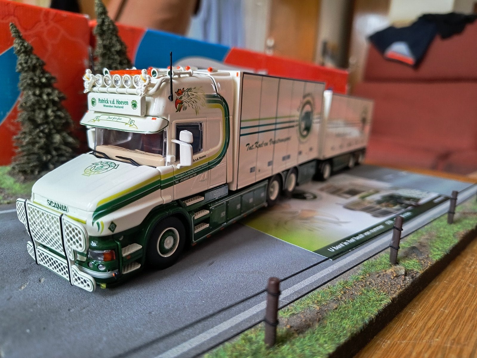 Tekno Scania Patrick Van Den Hoeven, Hobby en Vrije tijd, Ophalen of Verzenden, Zo goed als nieuw, Bus of Vrachtwagen, Tekno