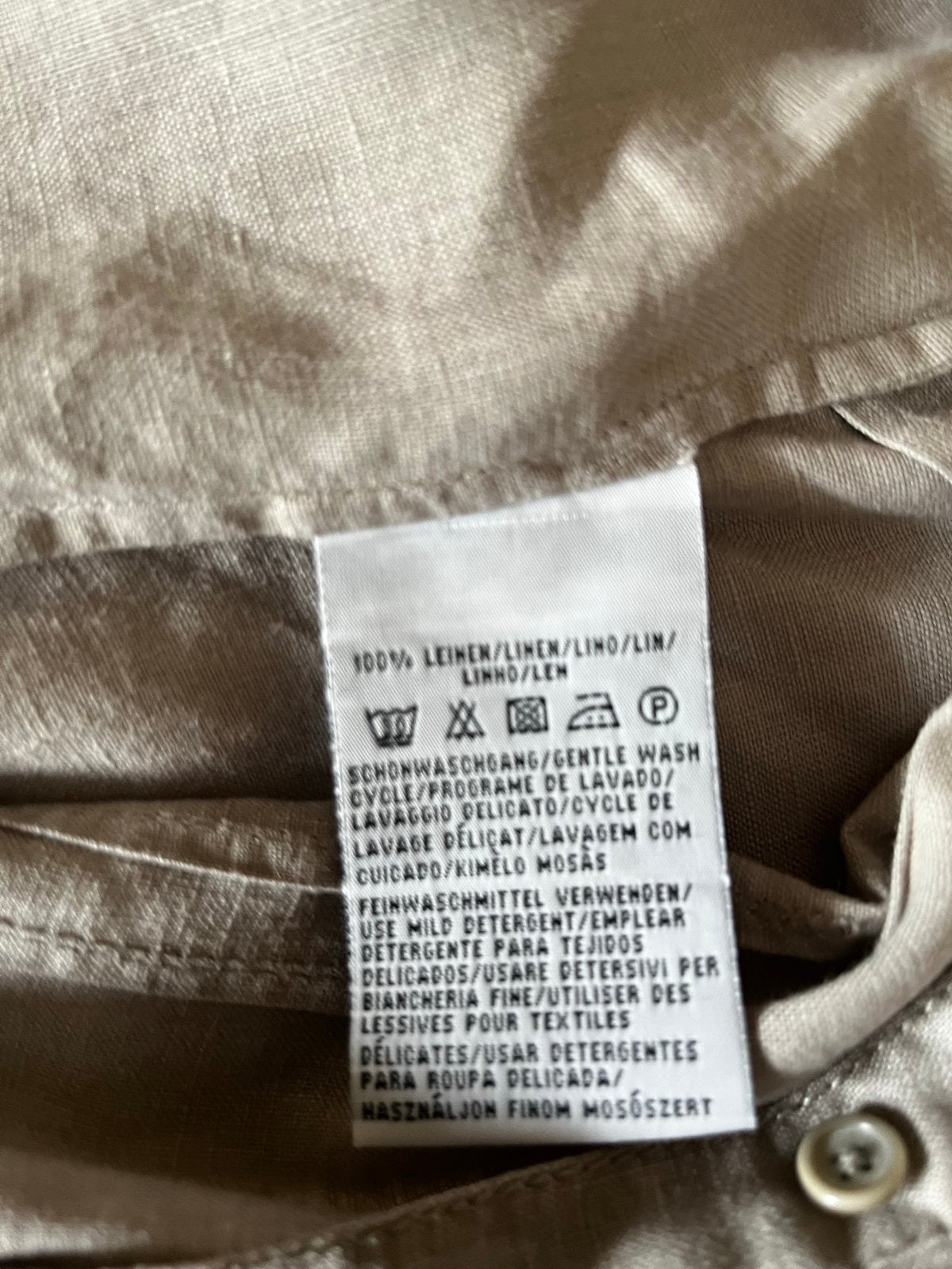 Marc O'Polo linnen jurk - 100%, Kleding | Dames, Beige, Maat 42/44 (L), Ophalen of Verzenden, Zo goed als nieuw
