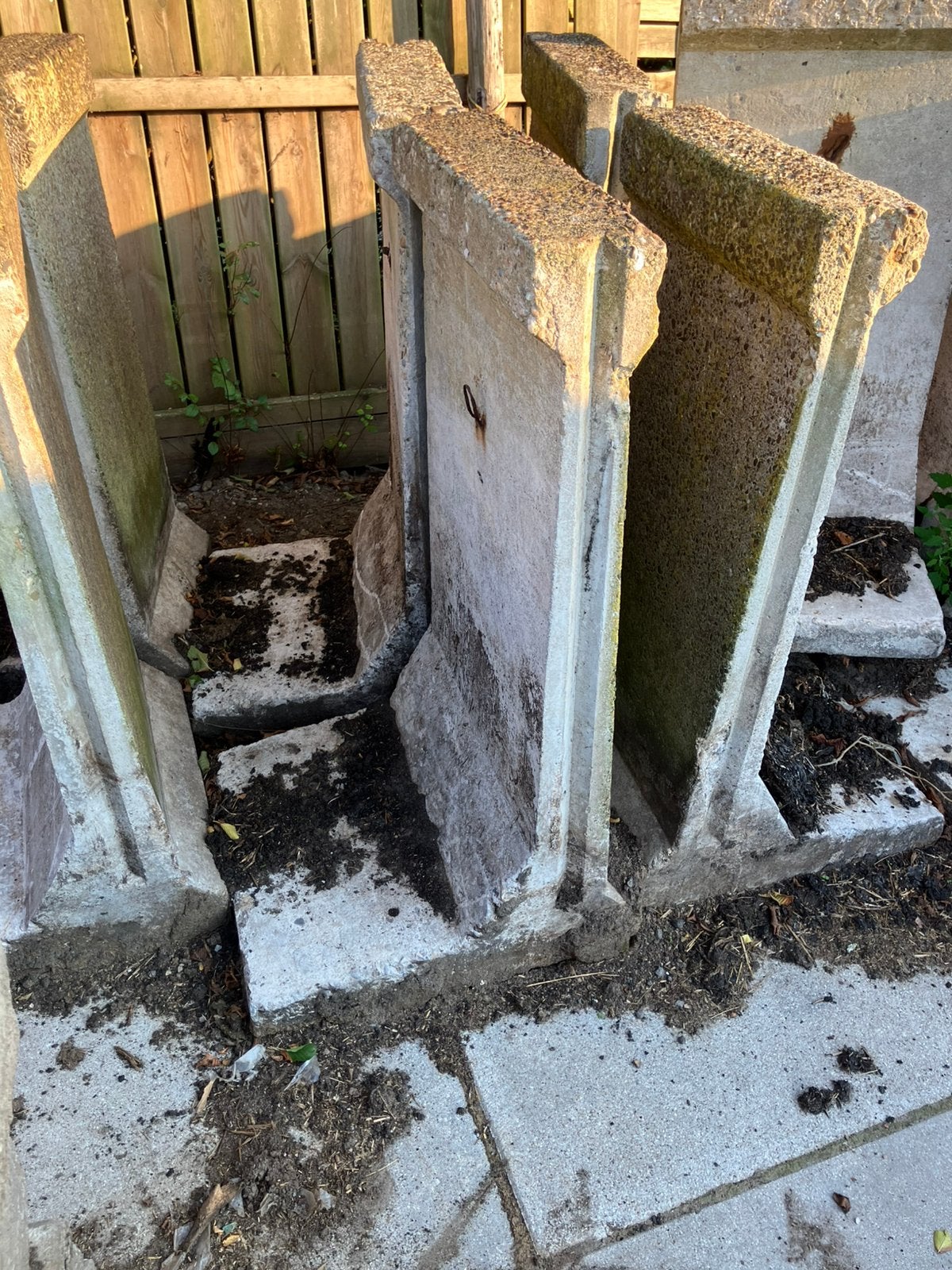 Keerwanden 60x120, Tuin en Terras, Ophalen, Gebruikt, 50 cm of meer, Beton
