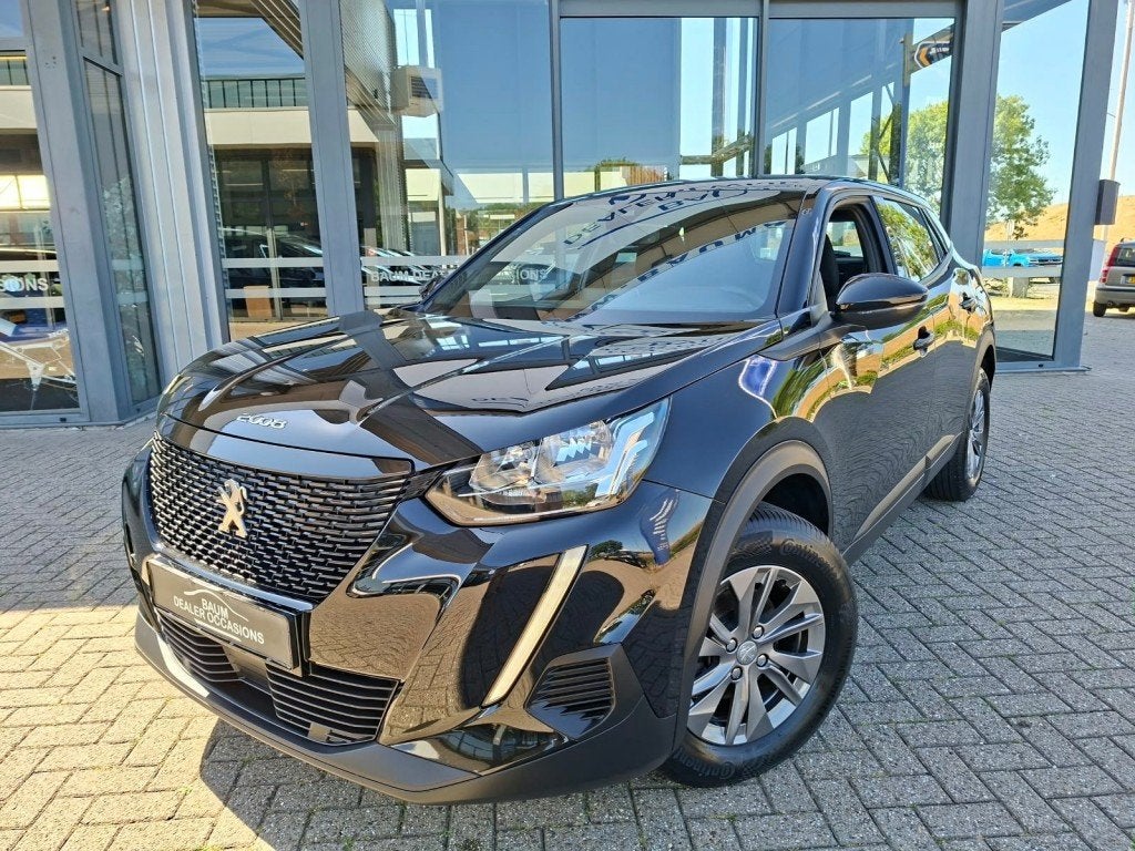 Peugeot 2008 1.2 PURETECH AUTOMAAT ACTIVE 130PK NAVI AIRCO L, Automaat, Gebruikt, 1199 cc, Zwart